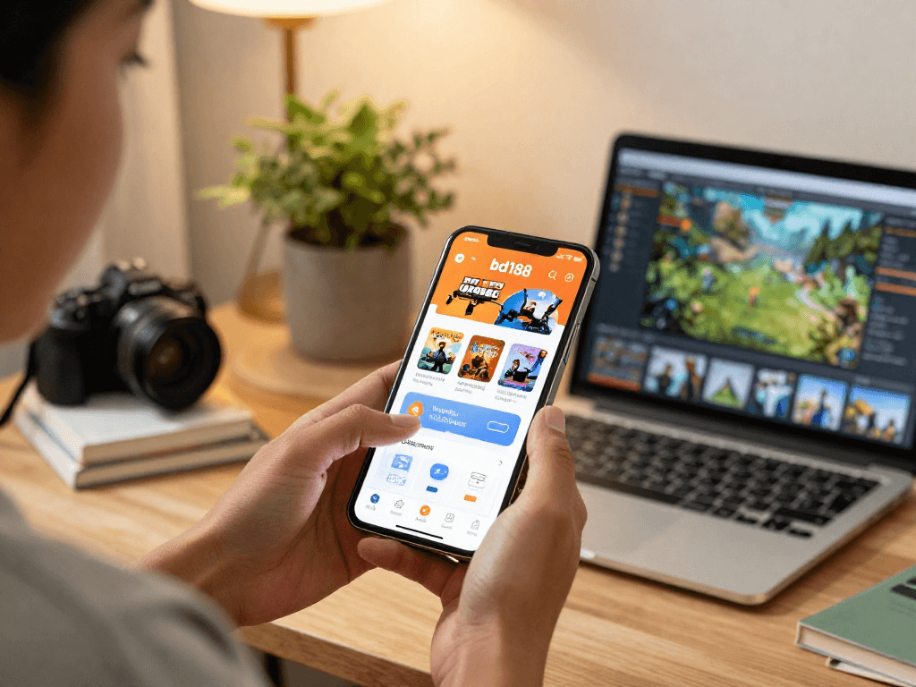Pagbrowsing sa bd188 app gamit ang smartphone sa isang komportableng tahanan