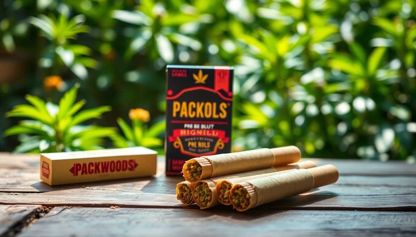 Shop packwoods for sale with premium pre-rolls elegantly displayed, emphasizing quality and freshness.