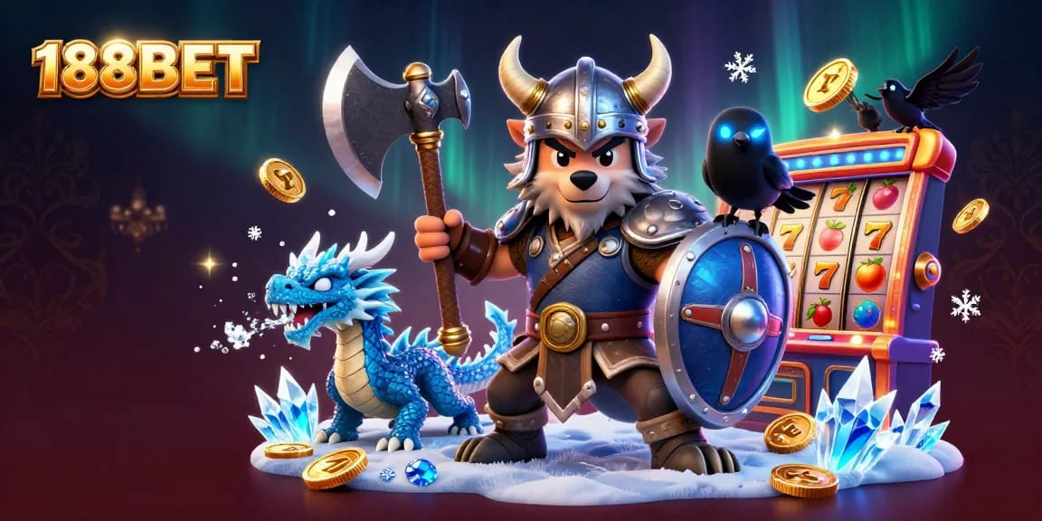 Engage with exciting slot games like 188BET, featuring characters in an immersive 3D casino world.