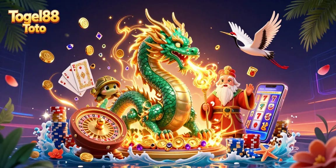 Engage in thrilling play at Togel88 Toto with elements of luck and fortune amidst enchanting visuals.