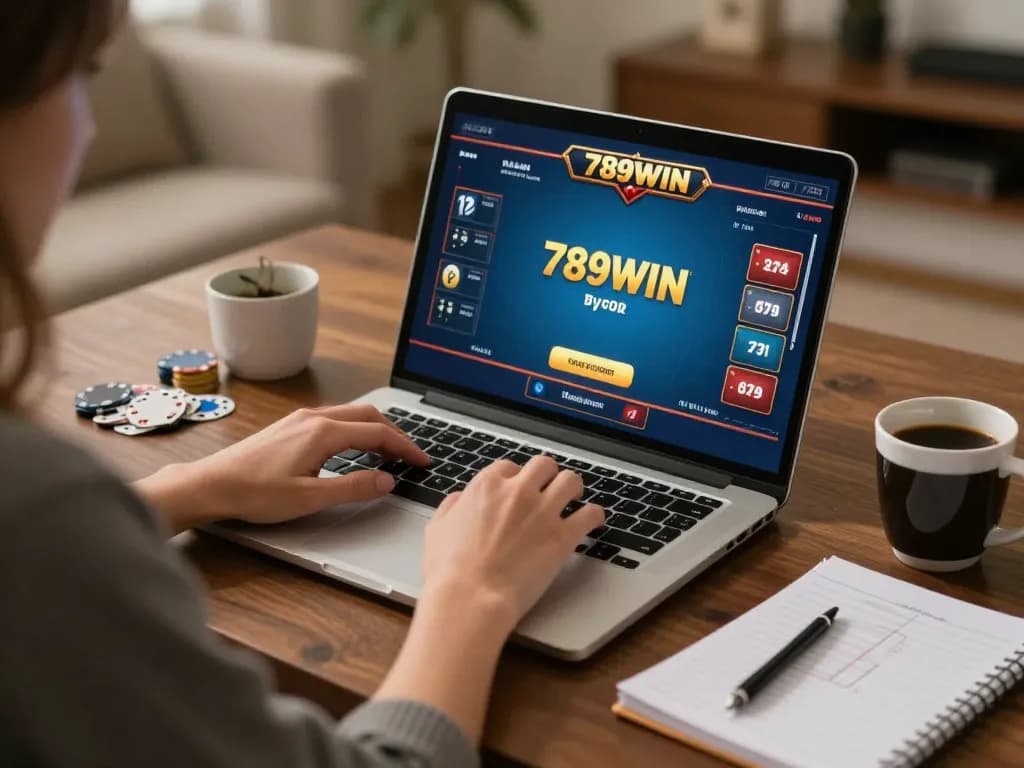 Enjoying an online poker game on 789WIN with focused strategy and cozy ambiance.