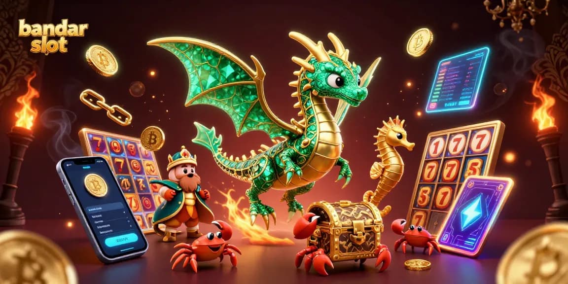 Engage in thrilling gameplay at bandar slot while enjoying vibrant 3D visuals and cryptocurrency elements.