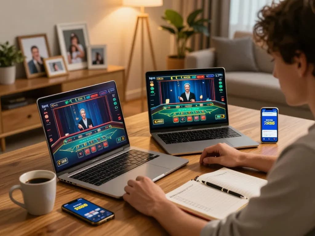 Players engaging with Nhà Cái RR88 in a cozy online casino atmosphere