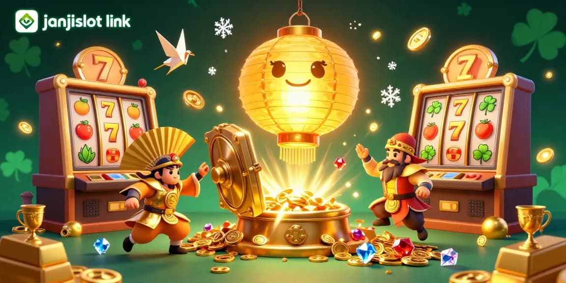Engage with the exciting janjislot link gaming experience featuring a dynamic casino illustration.