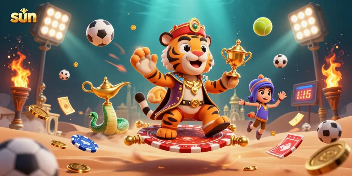 Bet big with sun-themed slots featuring an Arabian tiger sultan and gold elements
