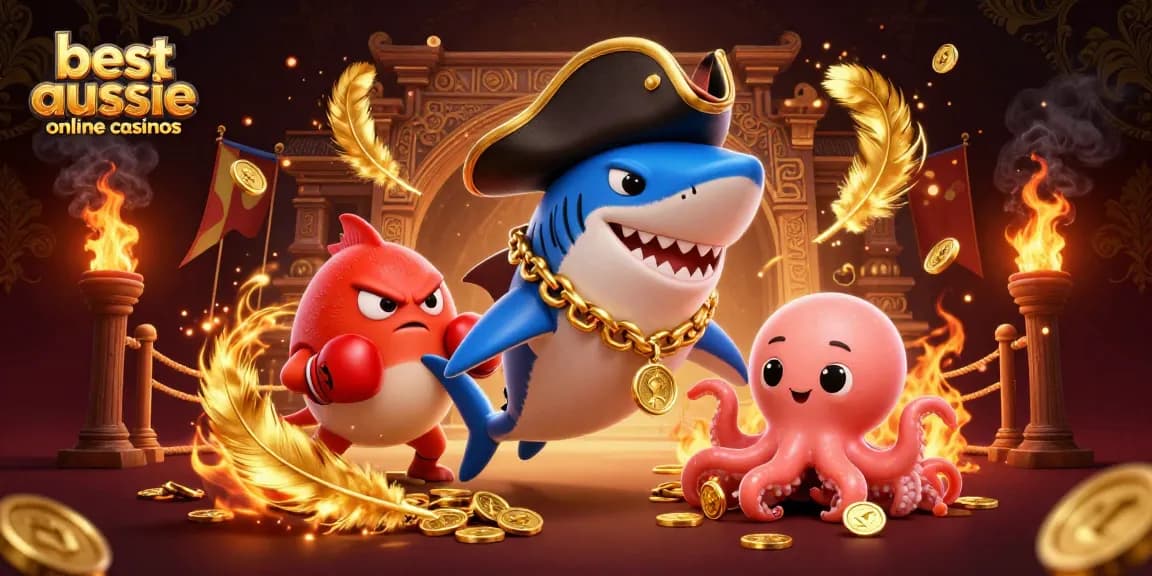 Experience the thrill of the best aussie online casinos with our vibrant 3D casino illustration!
