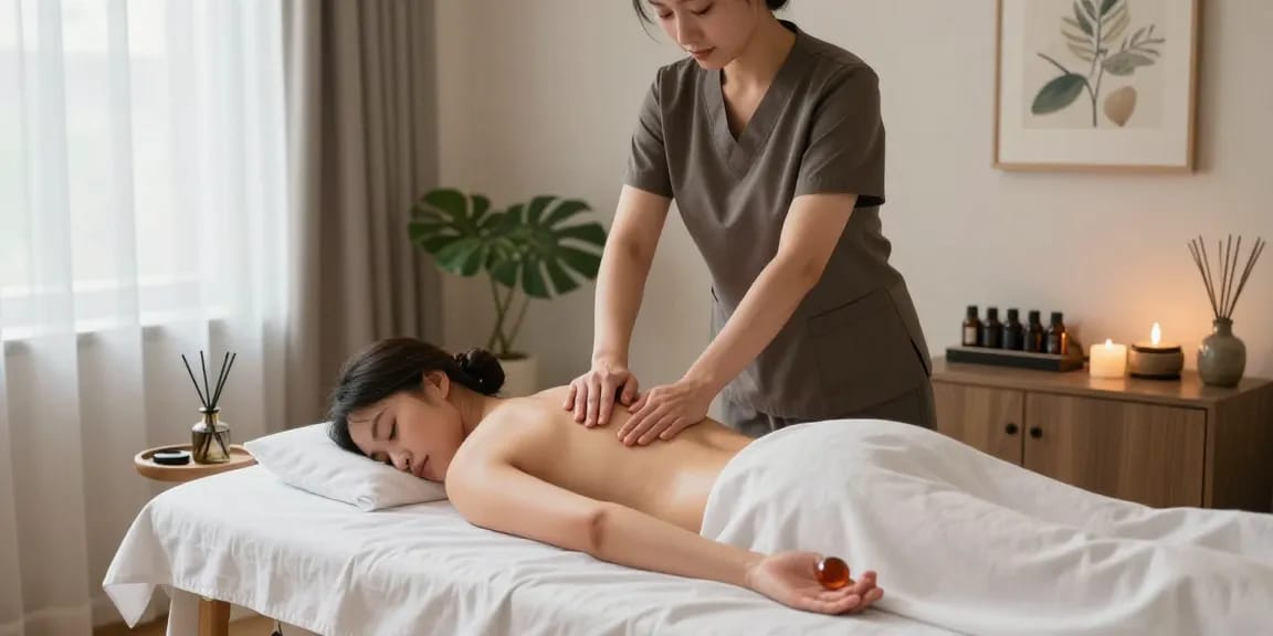 Relaxing Swedish massage therapy session highlighting soothing environment and skilled therapist.