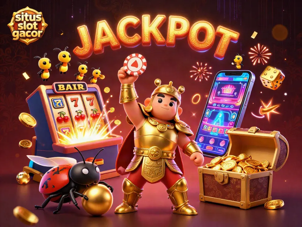 Menangkan hadiah dengan situs slot gacor yang menampilkan karakter lucu dan slot mesin yang penuh koin.
