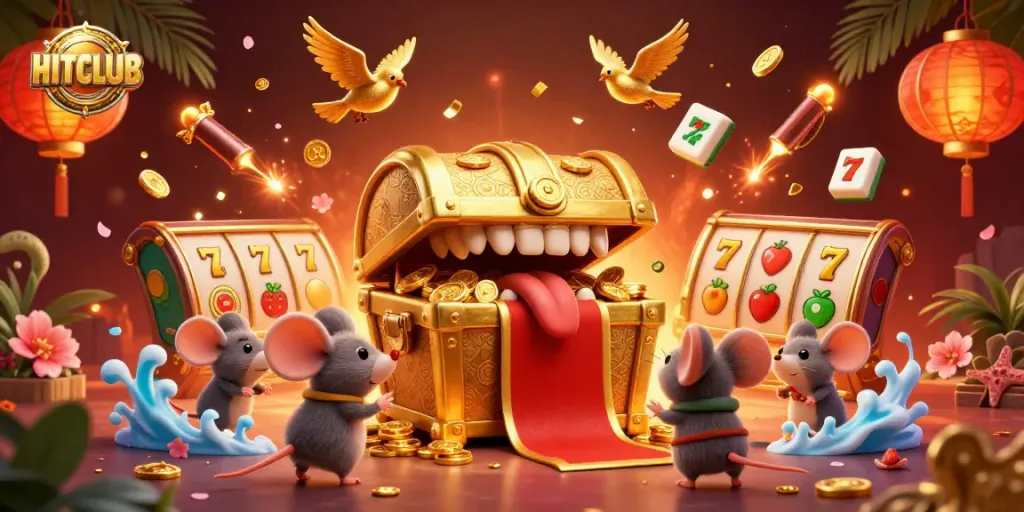 Experience thrilling gameplay at HITCLUB with exciting 3D treasures and dynamic slot machines.