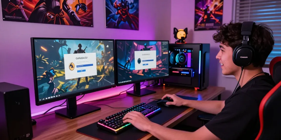 Engaging player using GARUDA303 login in a vibrant gaming setup