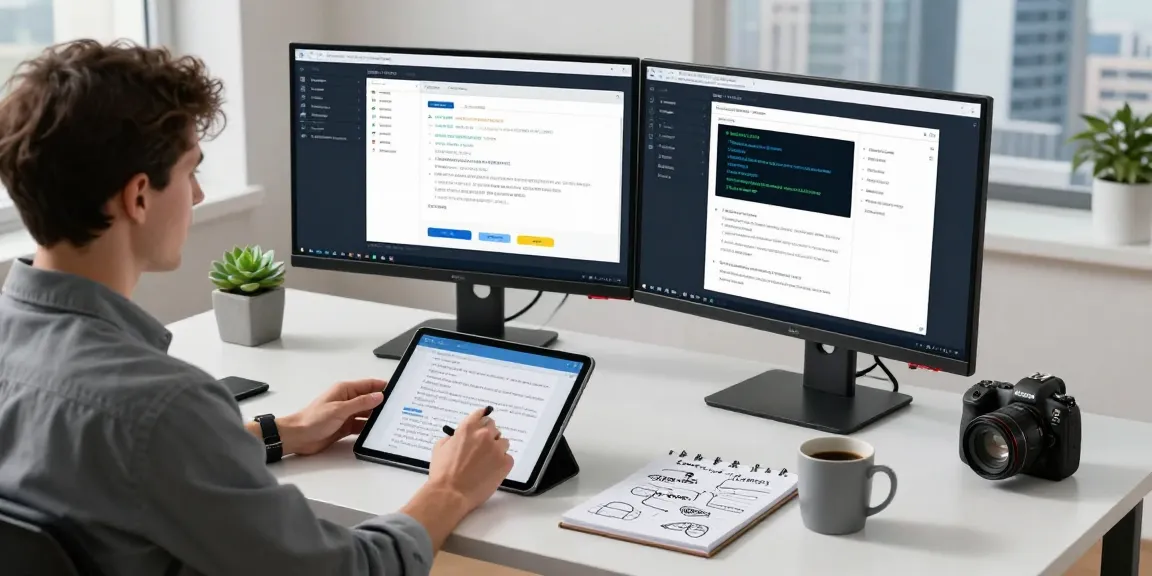 Detect fraud invoice with AI technology in modern workspace showing PDF verification tools and analytics.