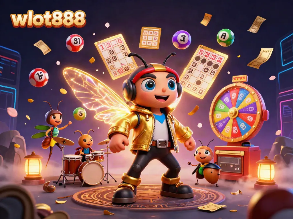 Menangkan jackpot dengan wslot888 dalam ilustrasi kasino yang penuh warna dan semangat.