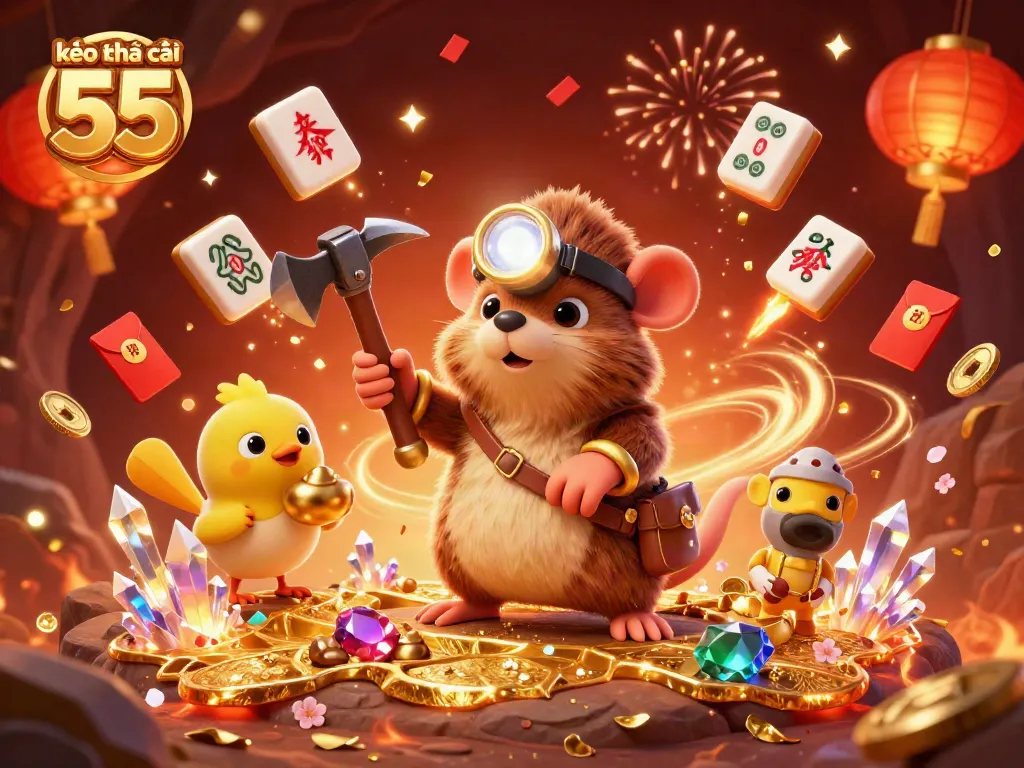 Engage with kèo nhà cái 55 through immersive adventures featuring treasure hunters and vibrant casino elements.