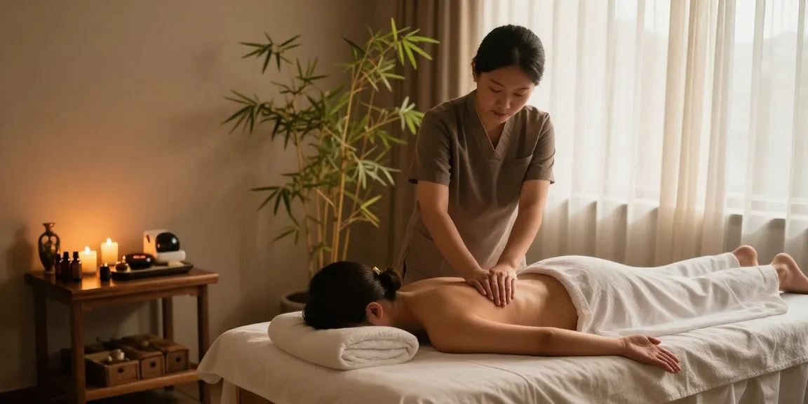 마포스웨디시 massage therapy in a serene studio setting with warm lighting.