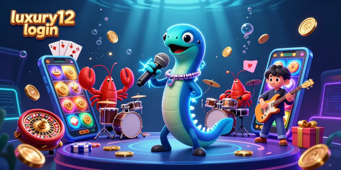 Join the action at luxury12 login with a vibrant underwater casino scene featuring thrilling slot games and energetic performances.