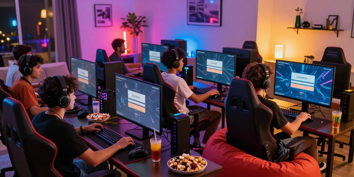 Garuda303 login interface in an engaging gaming lounge with friends enjoying online gaming.
