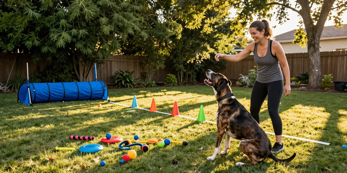 Train your Great Dane effectively and joyfully click here in a sunny backyard.