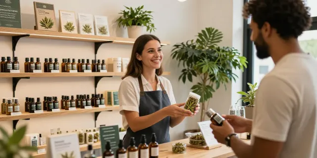 Premium Auswahl im CBD Shop mit freundlicher Beratung.