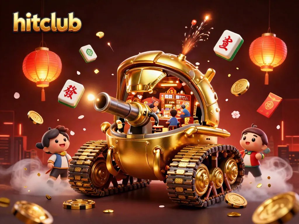Hitclub players enjoy thrilling casino battles featuring a golden beetle tank filled with games.