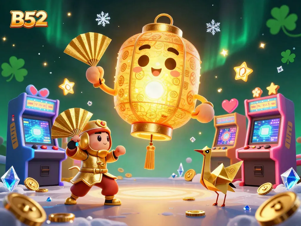 B52 platform offers thrilling gambling experiences with vibrant characters and casino elements.