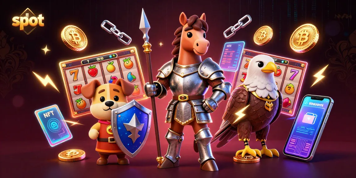 Spin the reels in this vibrant slot-themed 3D illustration featuring knights and symbols.