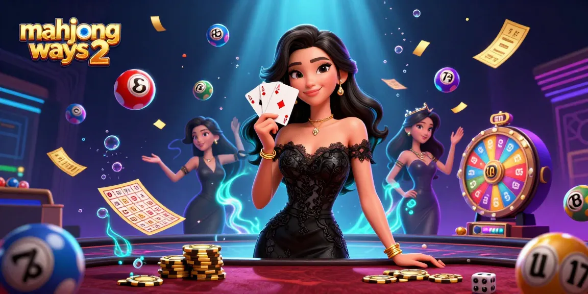 Experience mahjong ways 2 slots with captivating visuals featuring an elegant dealer in a casino scene.