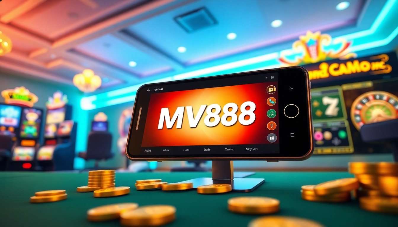 Experience the excitement of the MV88 game on an inviting gaming platform interface.