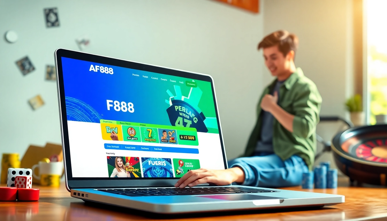 Engaging online gambling experience on AF88 com showcasing security and excitement.