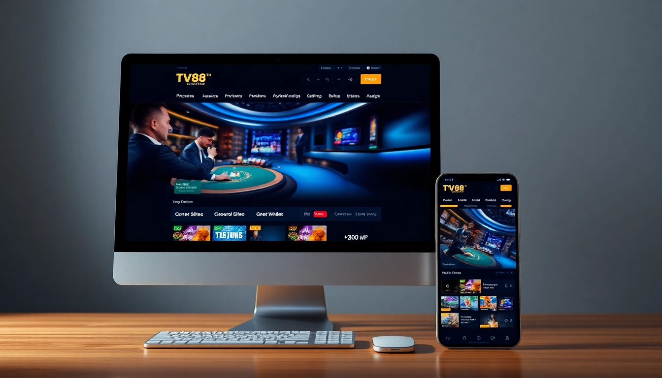 Explore the vibrant interface of TV88, a trusted online gambling platform for 2025.