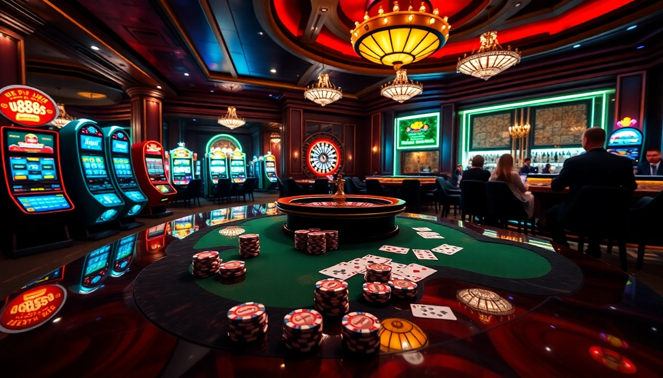 Experience exciting gameplay at u888.com with vibrant casino tables, slots, and players in action.