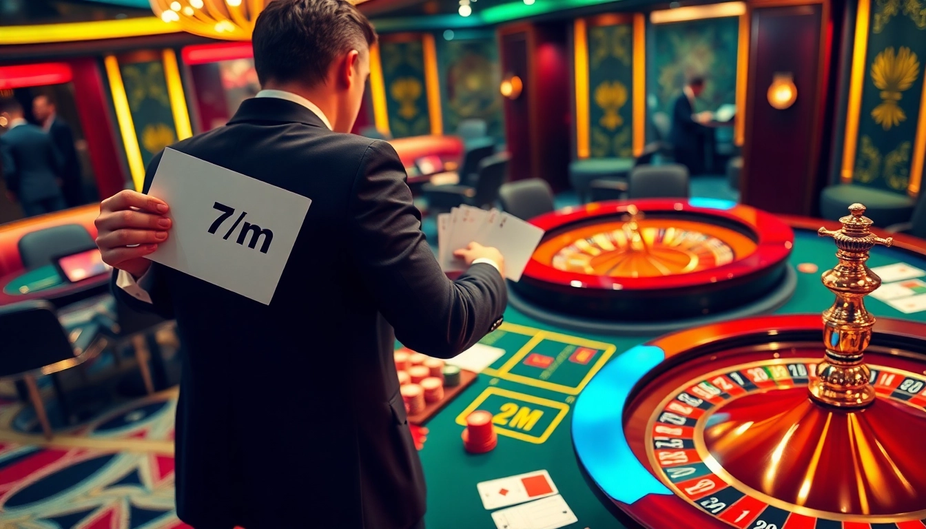 Winning hand at a casino table showcasing 7m odds in a luxurious environment.