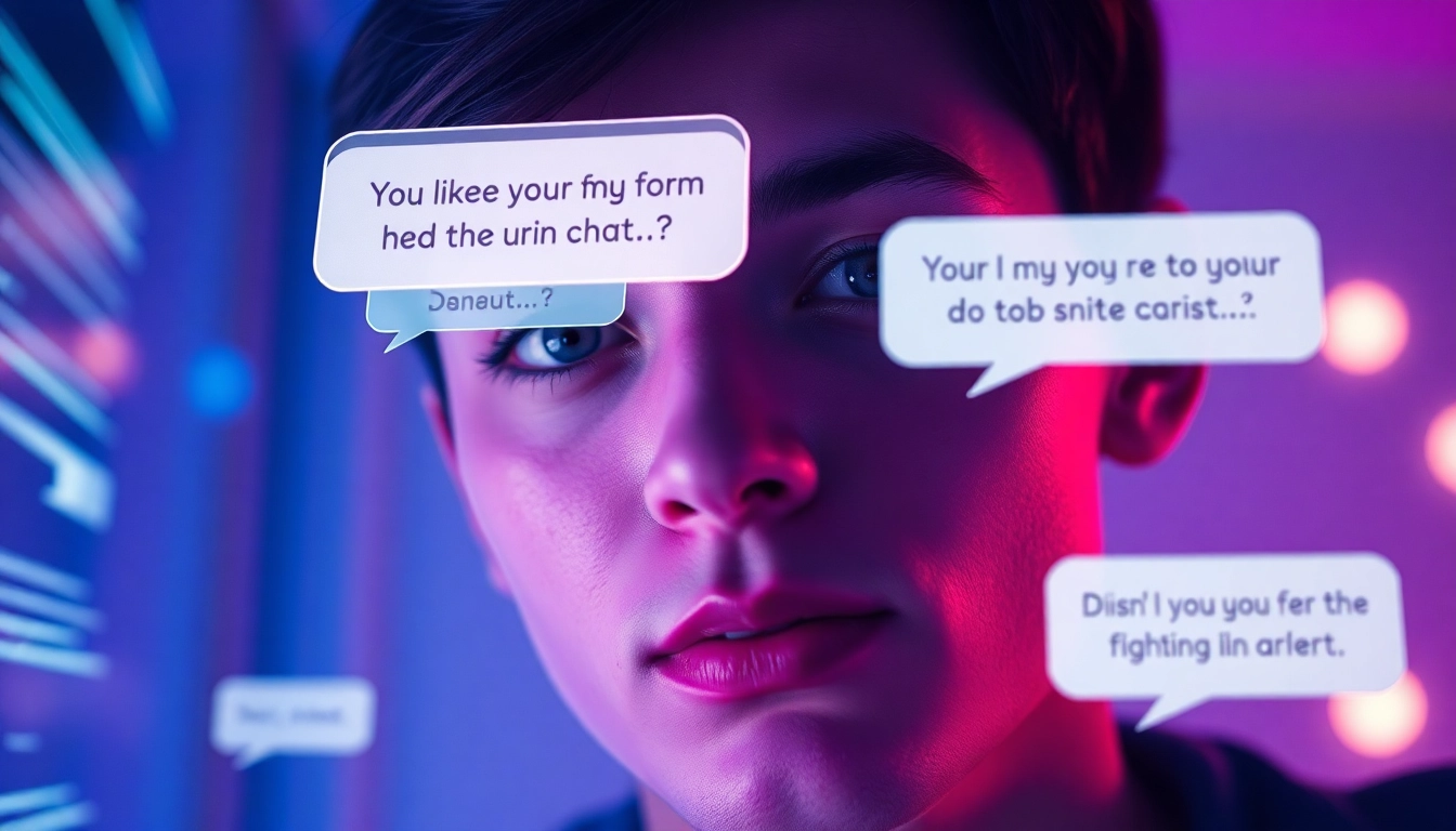 Engaging AI porn chat experience in a vibrant digital space.