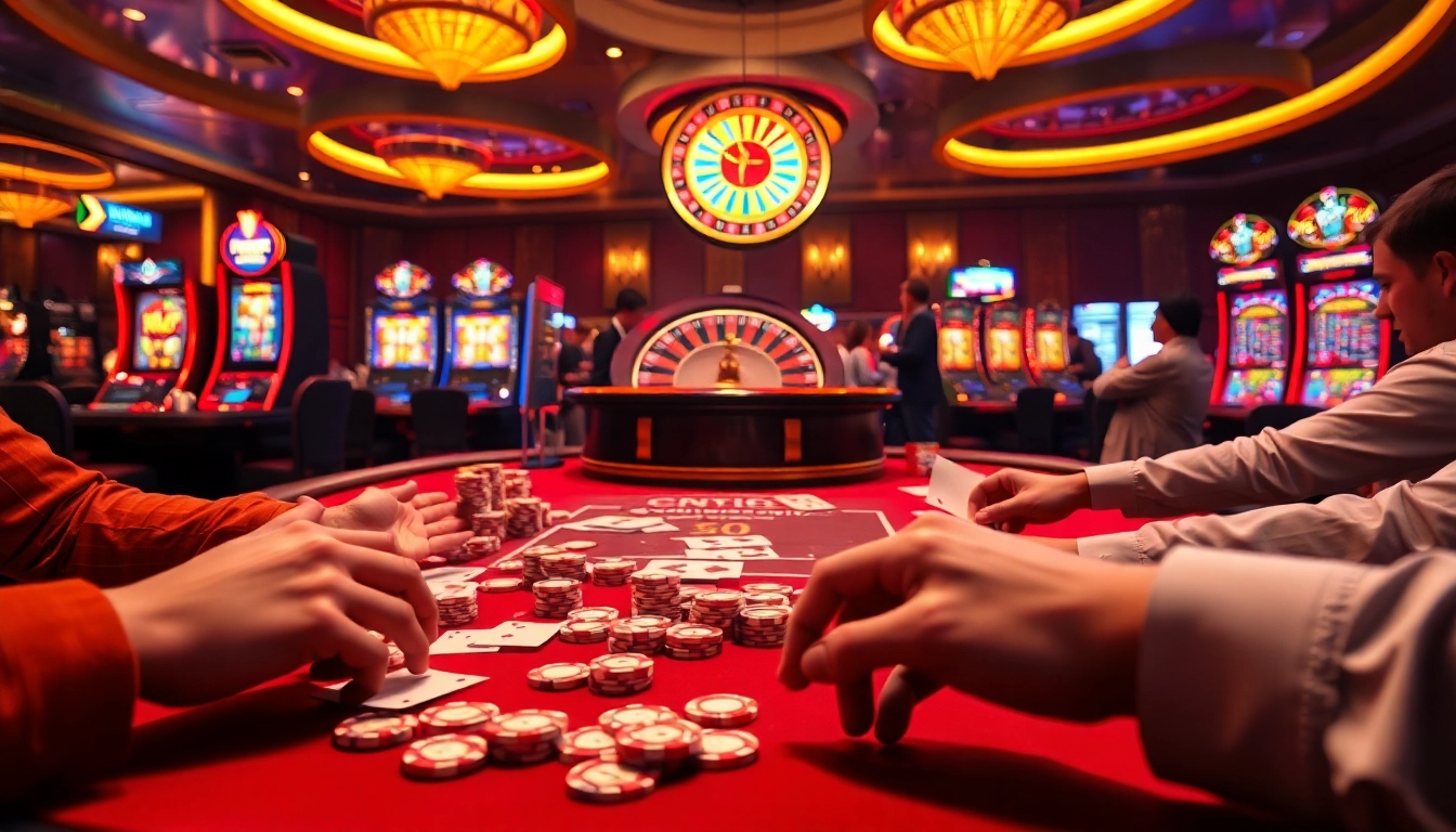 Experience excitement at https://ok88.tech/ with vibrant casino tables and enthusiastic players.