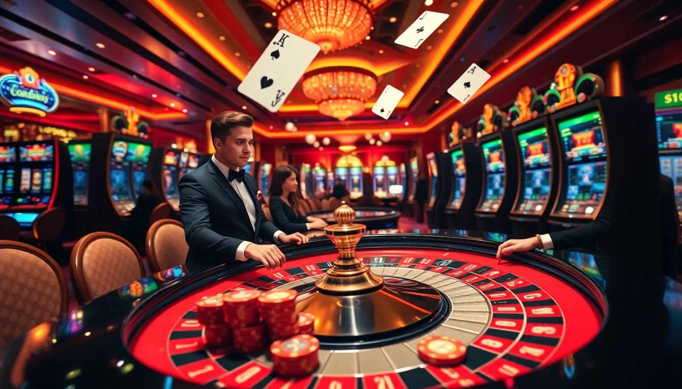 Experience the excitement of gambling at https://ok88.tech/ with vibrant casino activities and elegant players.