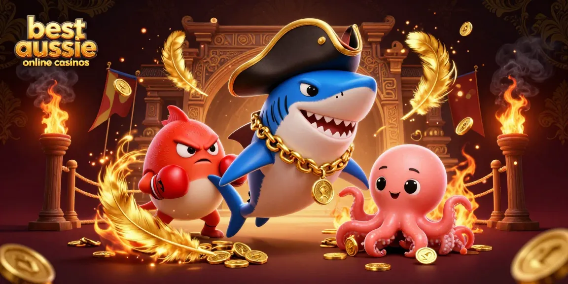 Experience the thrill of the best aussie online casinos with our vibrant 3D casino illustration!